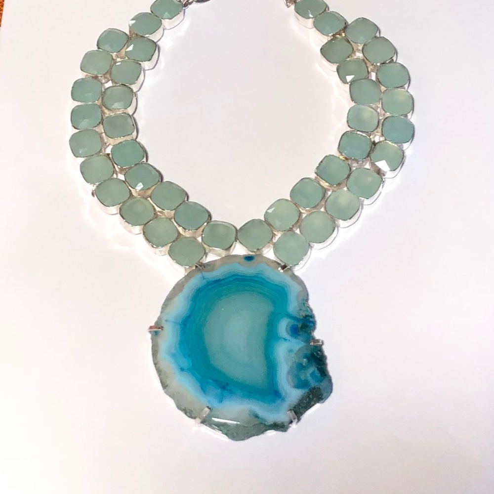 Robin's Nest Jewels Blue and Silver Necklace - Picture 8 of 8